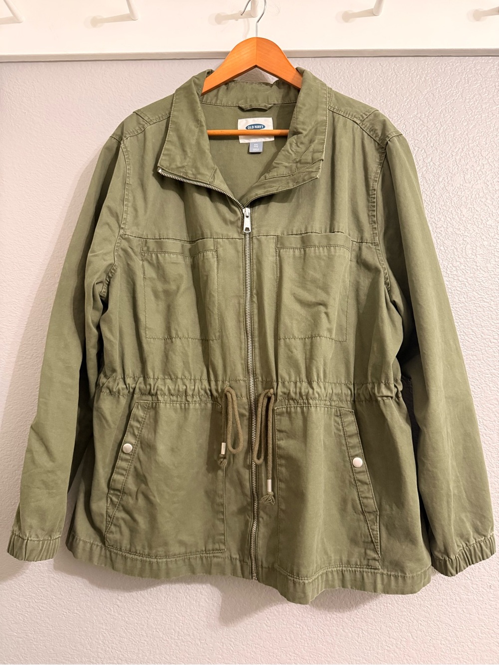 Old Navy Olive Green Drawstring Utility Jacket